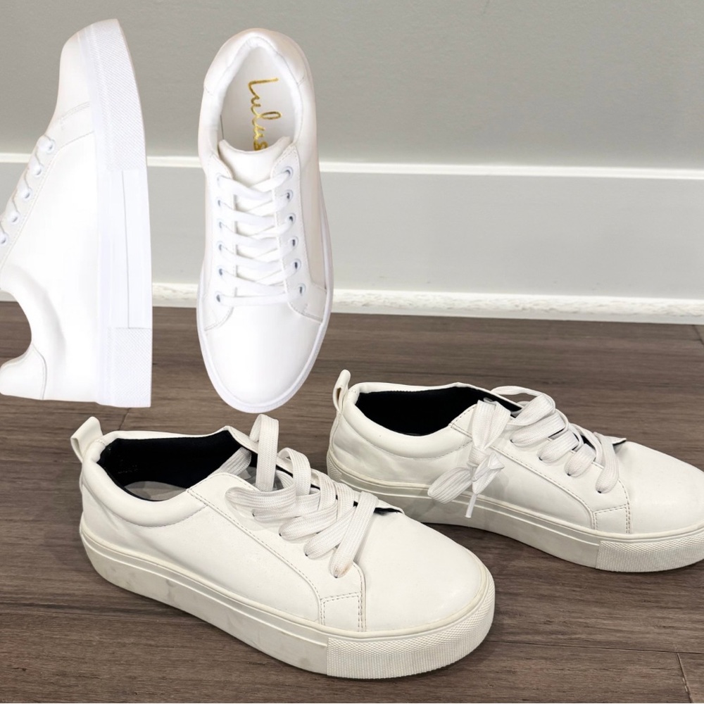Lulus Classic White Sneakers | Size 6 - slightly worn